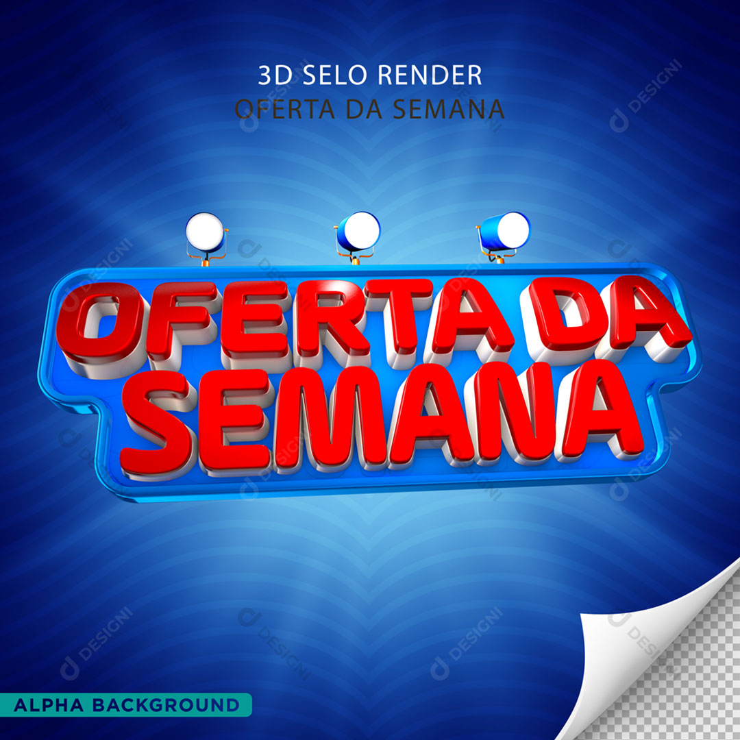 Oferta da Semana Selo 3D PNG Transparente Sem Fundo