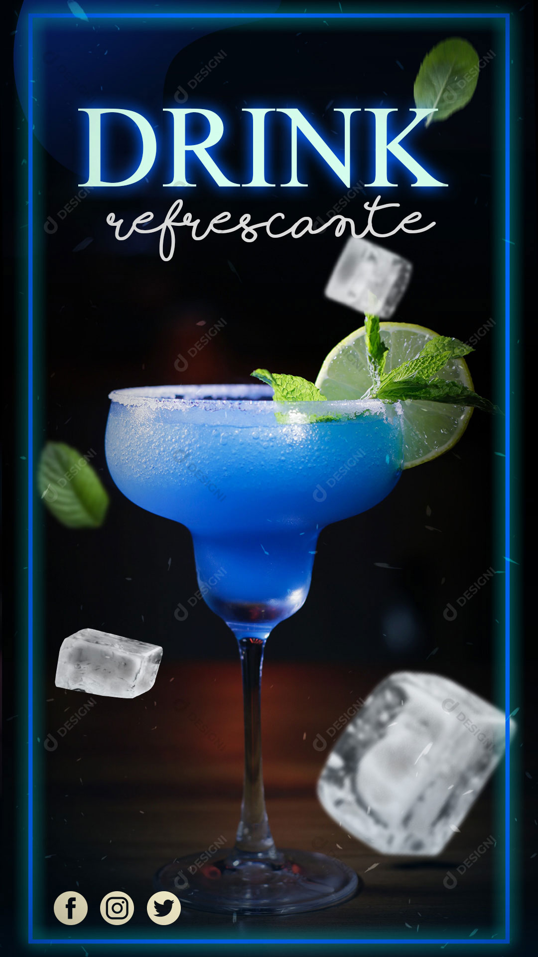 Story Bebida Drink Refrescante Social Media PSD Editável