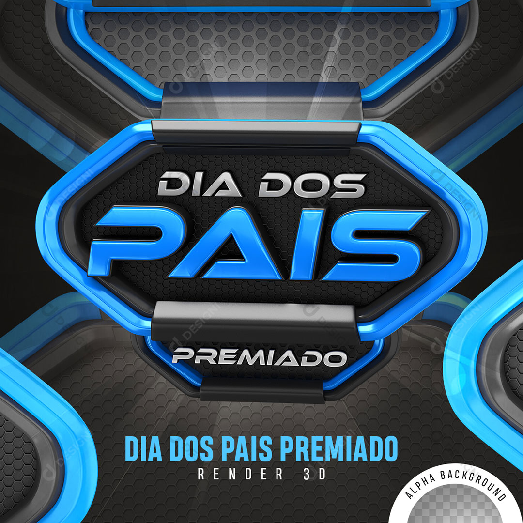 Sorteio Mês dos Pais Premiado Selo 3D Elemento Para Composição PNG Transparente