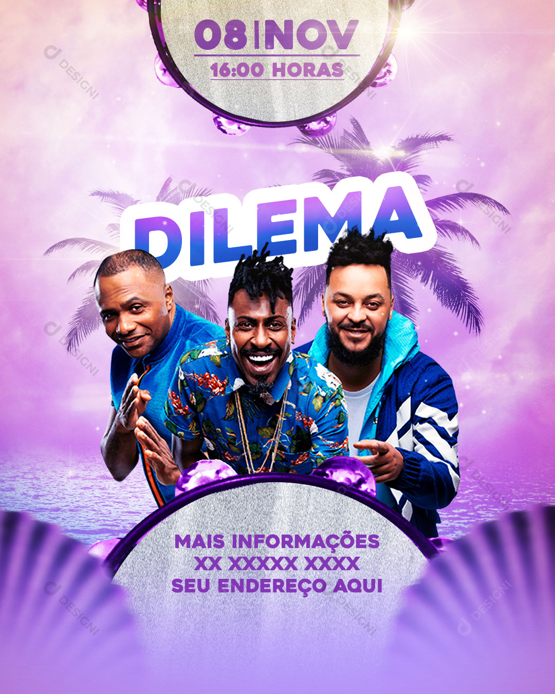 Flyer Show Evento Dilema Social Media PSD Editável