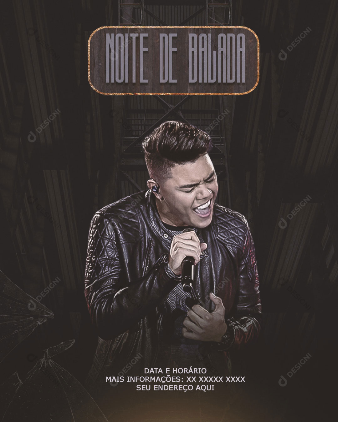 Flyer Show Evento Noite de Balada Social Media PSD Editável