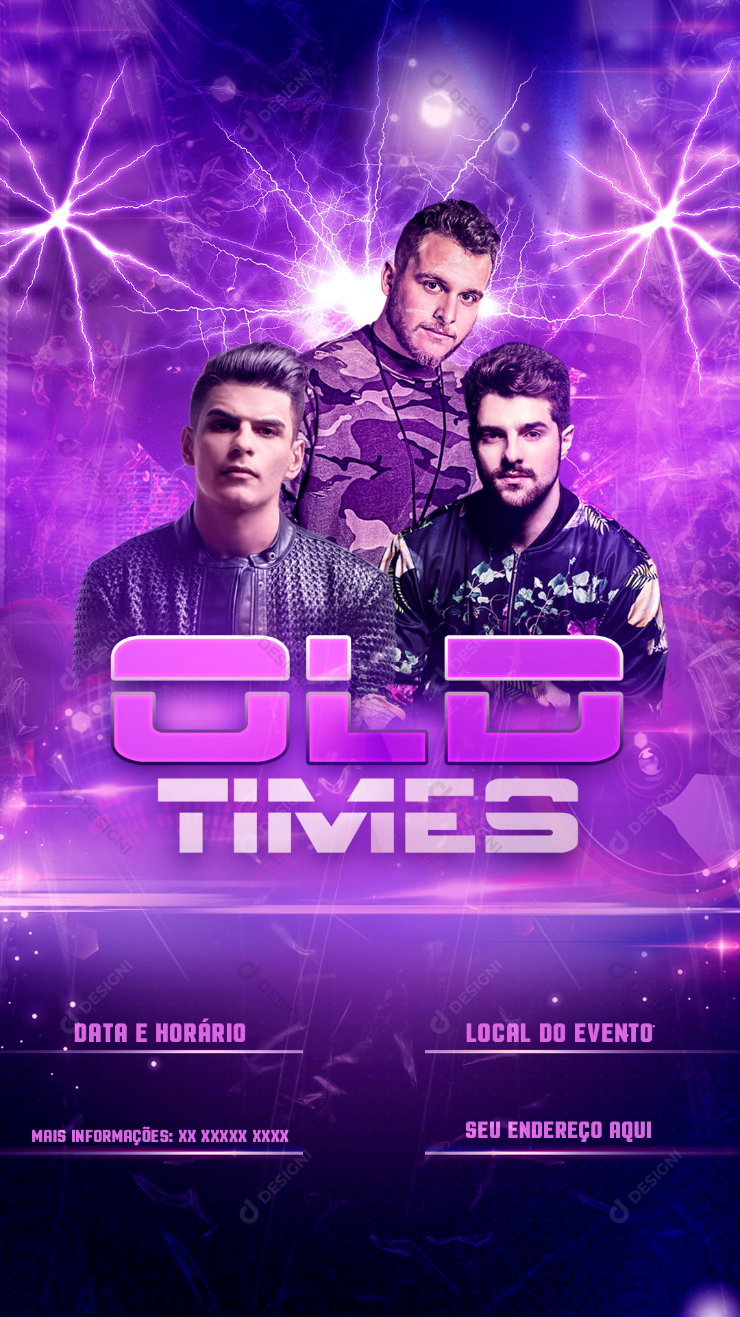 Story Flyer Show Evento Old Times Artistas Social Media PSD Editável