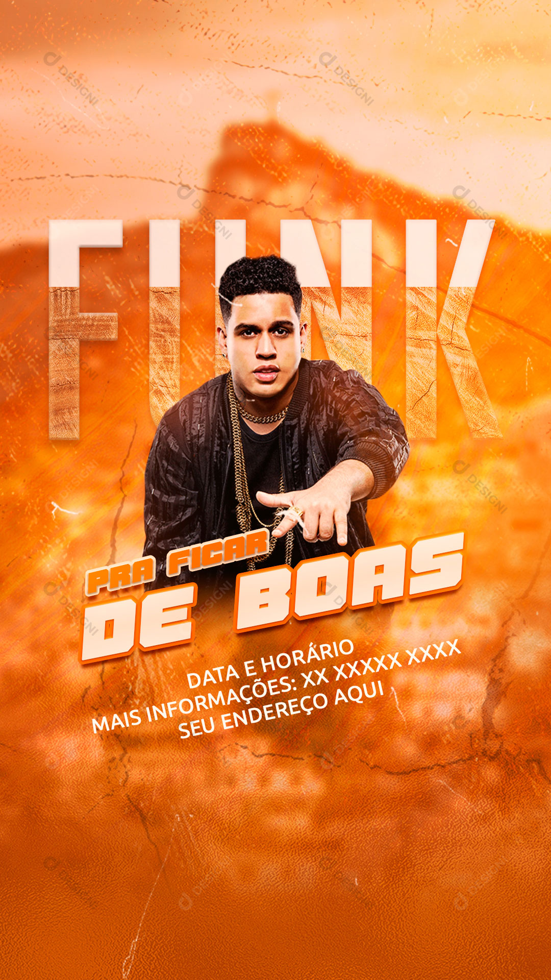 Story Flyer Show Evento Funk Pra Ficar de Boas Artista Social Media PSD Editável