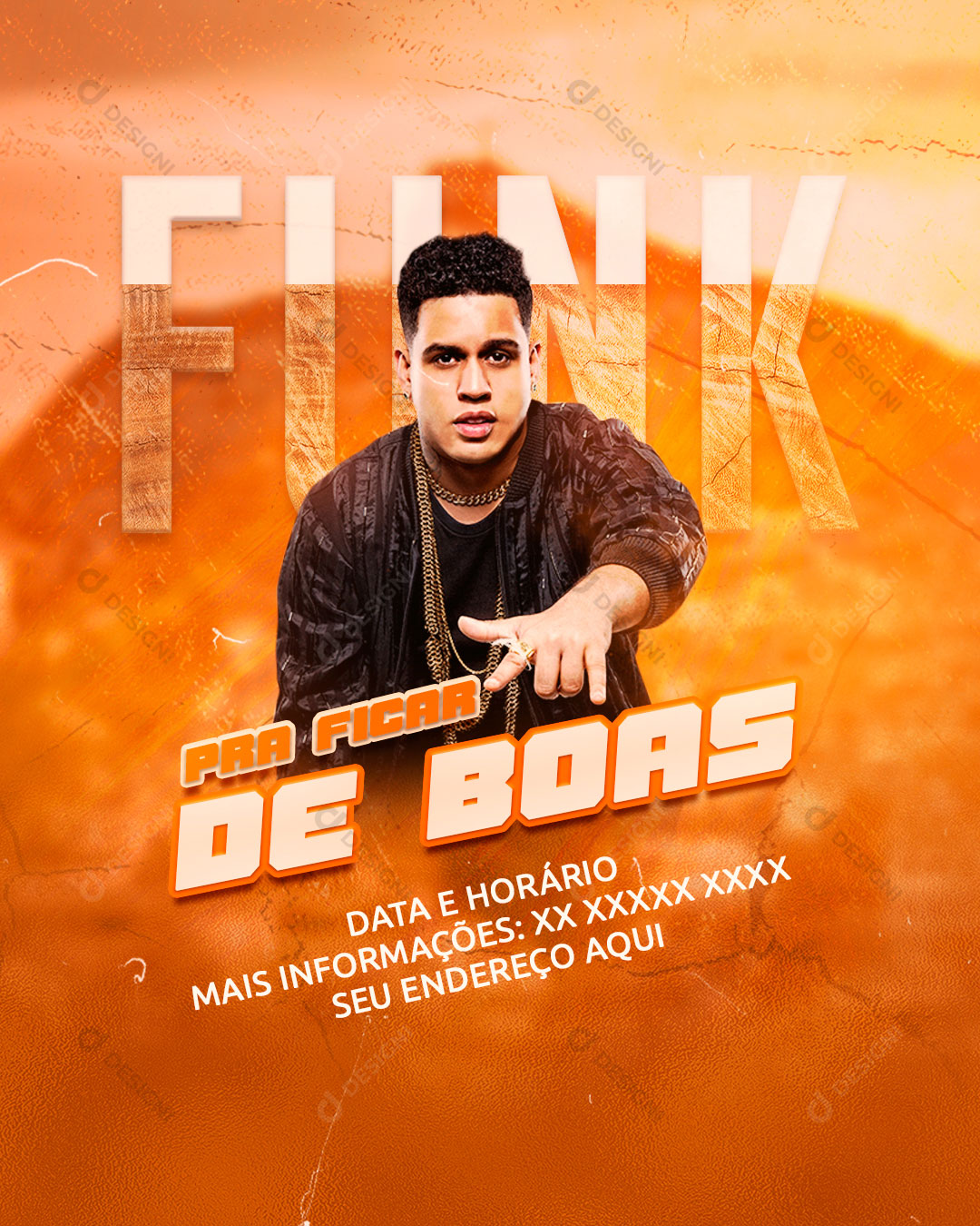 Flyer Show Evento Funk Pra Ficar de Boas Artista Social Media PSD Editável