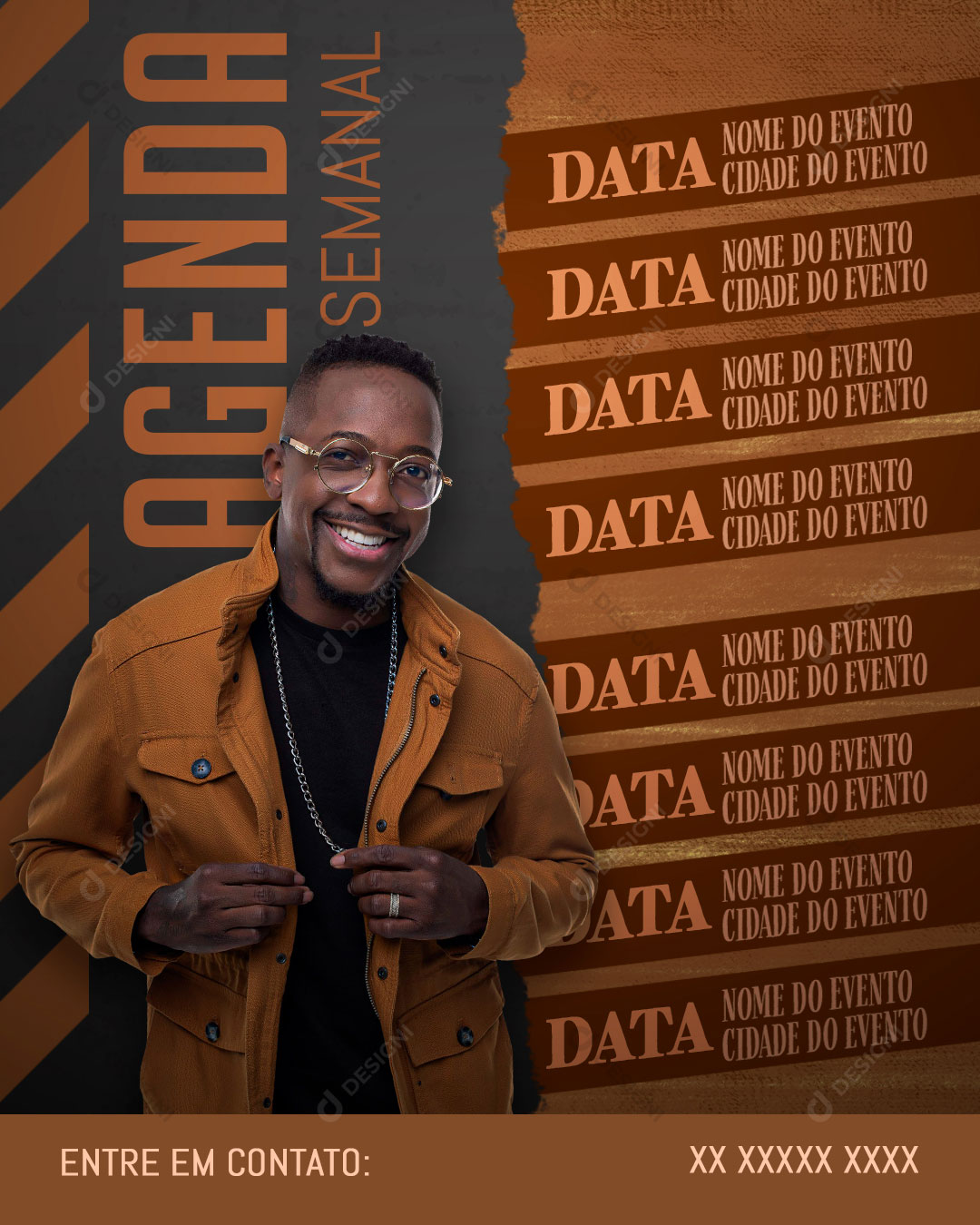 Flyer Show Evento Agenda Semanal Artista Social Media PSD Editável