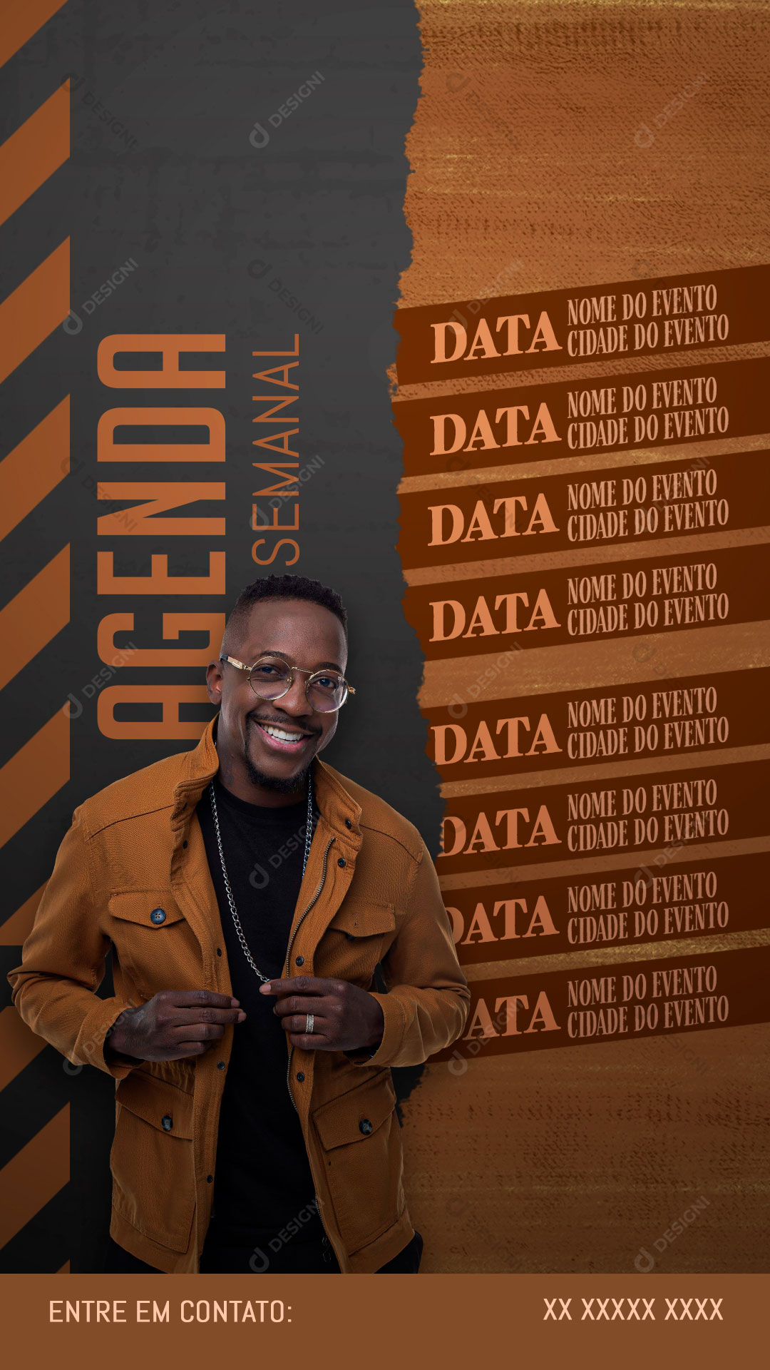 Story Flyer Show Evento Agenda Semanal Artista Social Media PSD Editável