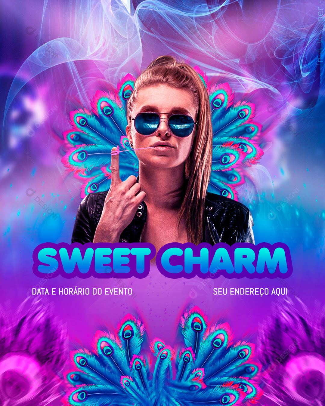 Flyer Show Evento Sweet Charm Artista Social Media PSD Editável