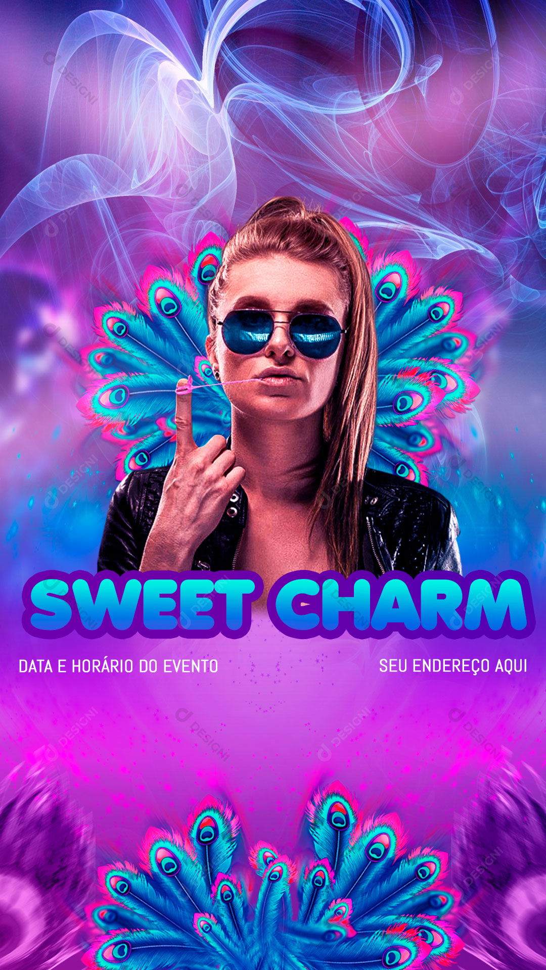 Story Flyer Show Evento Sweet Charm Artista Social Media PSD Editável