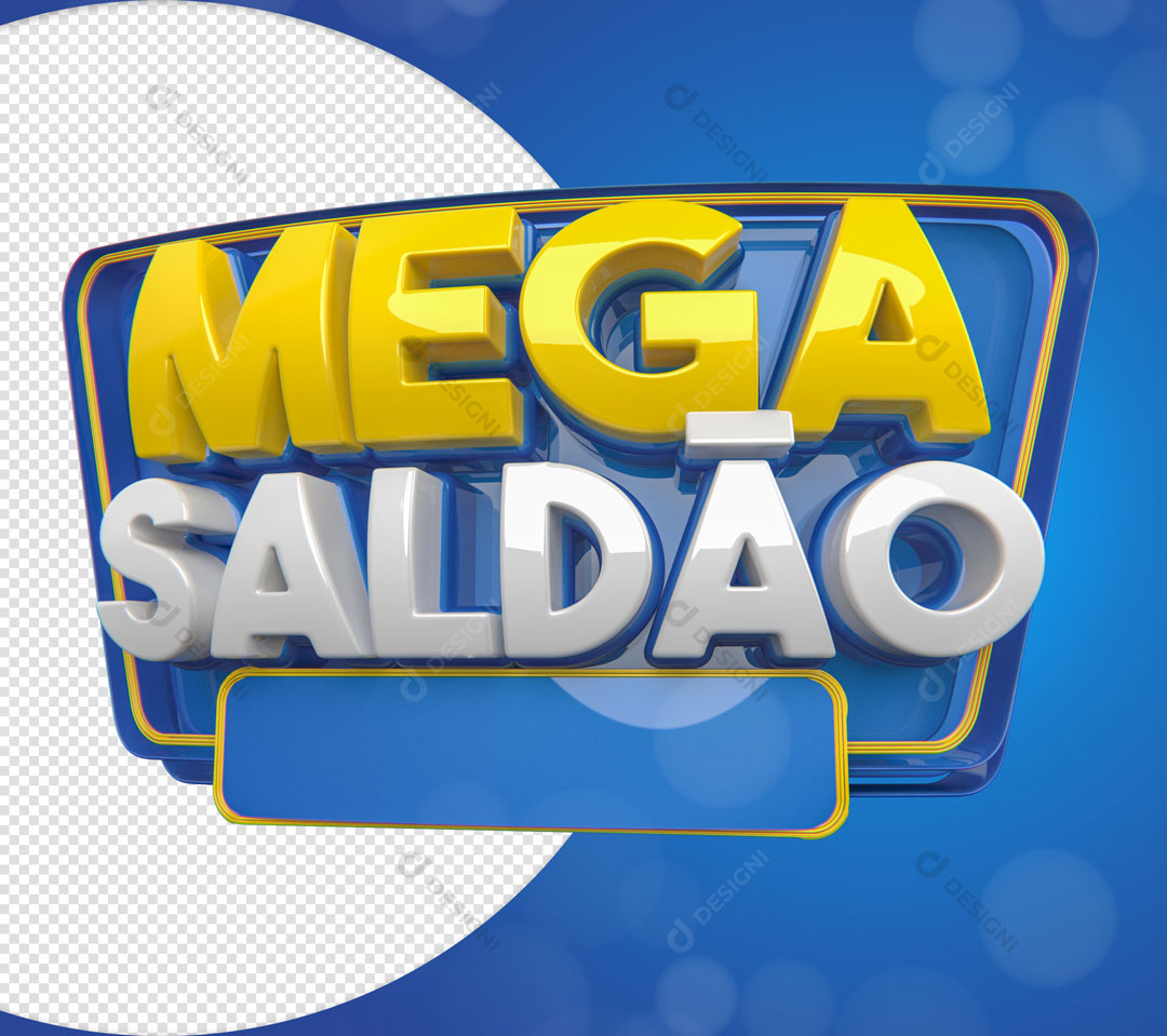 Mega Saldão Selo 3D Para Composição PSD + PNG Transparente