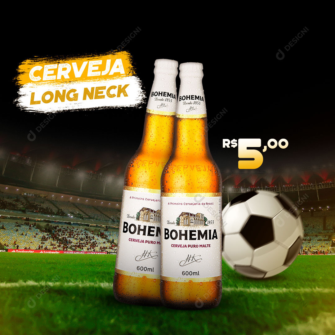 Distribuidora Cerveja Bohemia Social Media PSD Editável