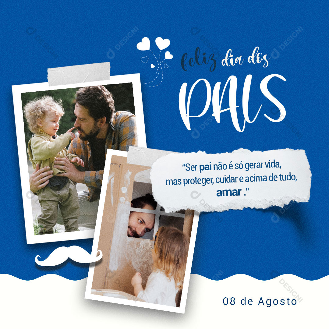 Feliz Dia dos Pais Frase Social Media PSD Editável