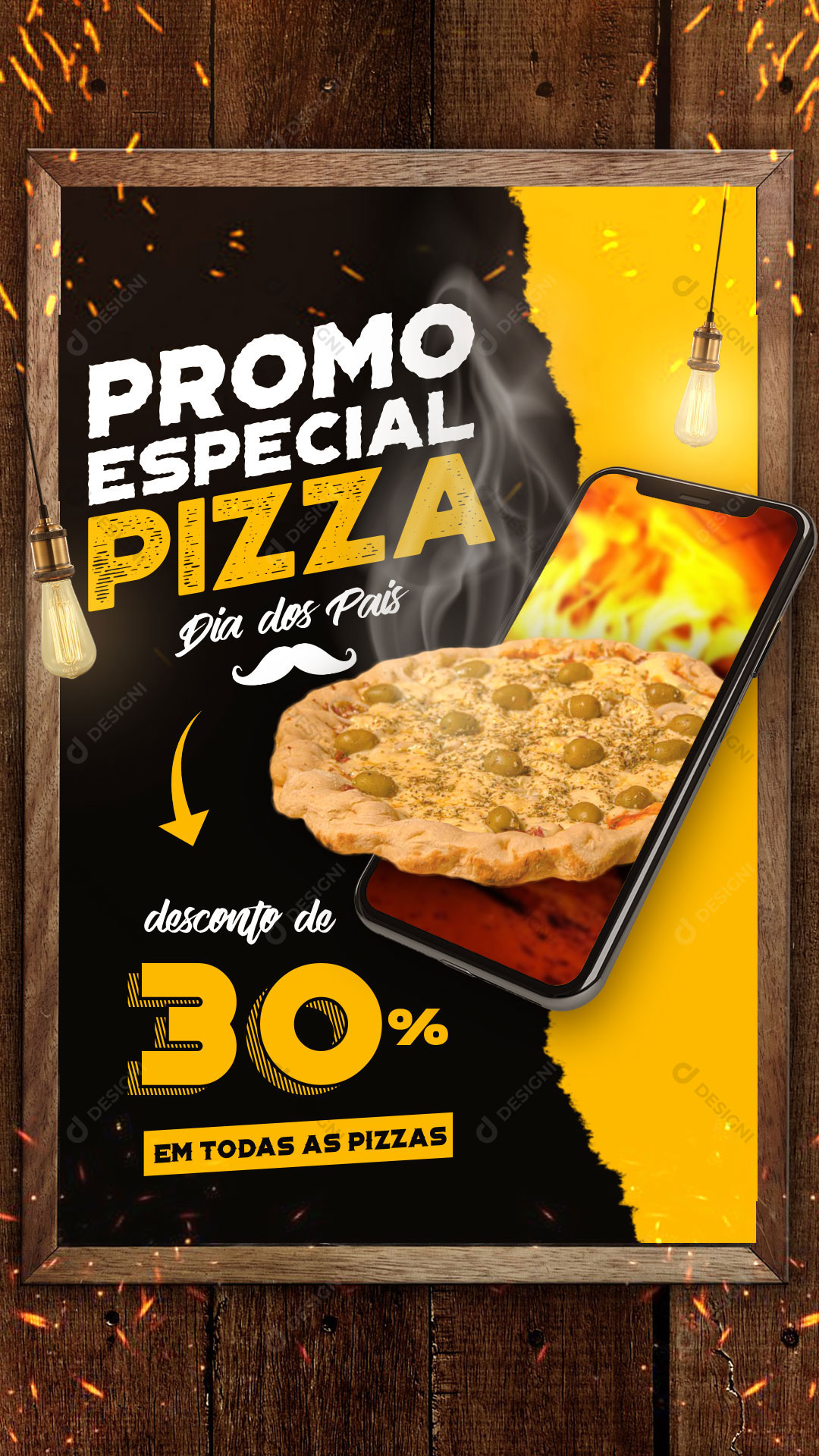 Story Pizzaria Promo Especial Pizza Dia dos Pais Social Media PSD Editável