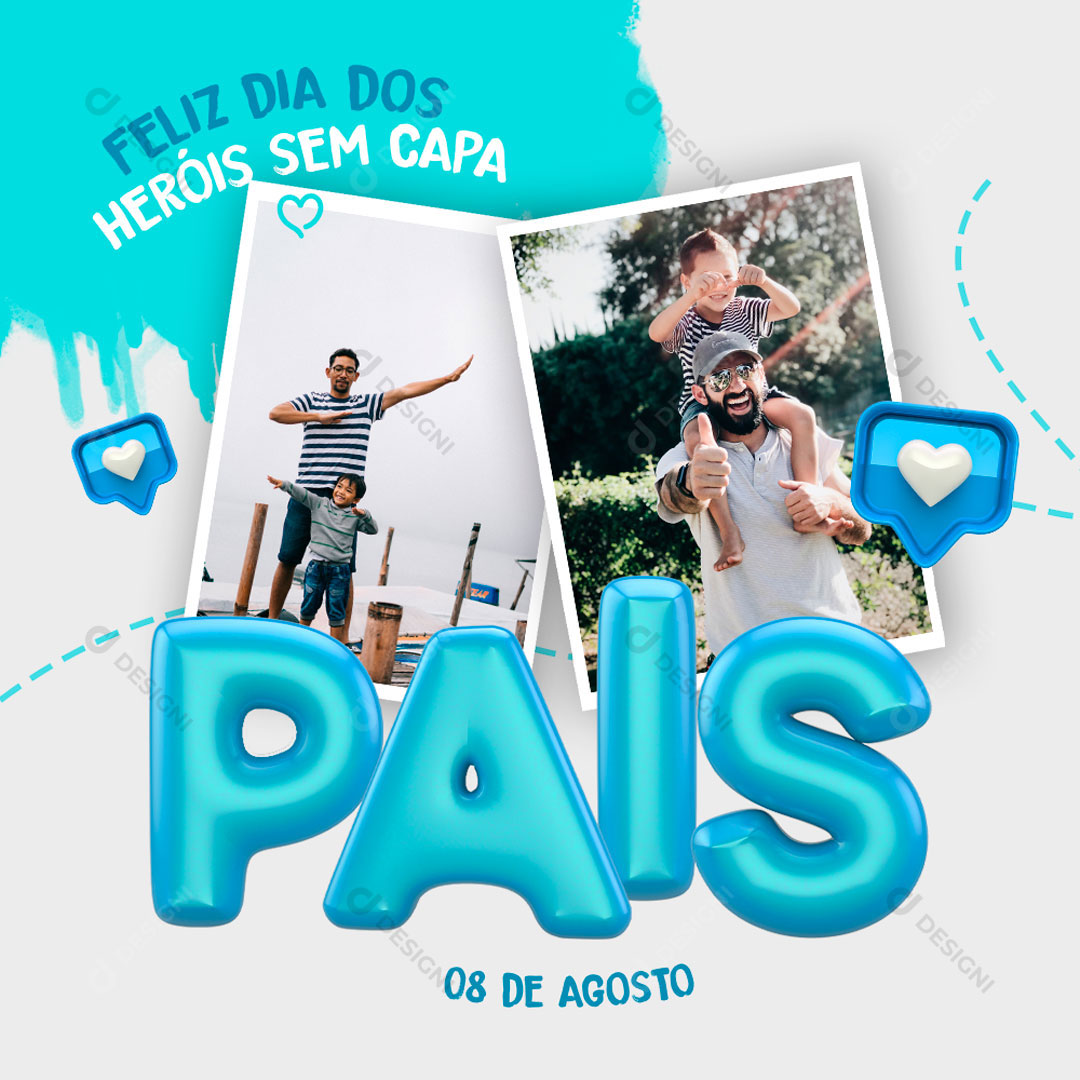 Feliz Dia dos Heróis Sem Capa Social Media PSD Editável