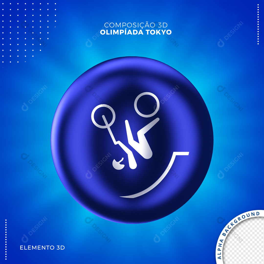 Jogos Olímpicos Modalidade Ciclismo BMX Freestyle Elemento 3D Para Composição PSD Editável