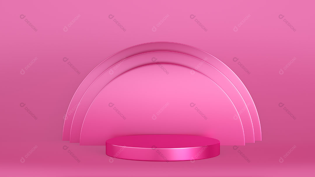 Background Rosa Pódio 3D Base Imagem JPG