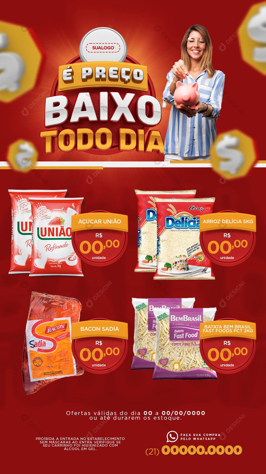 Story Supermercado Encarte É Preço Baixo Todo Dia Produtos Social Media PSD Editável