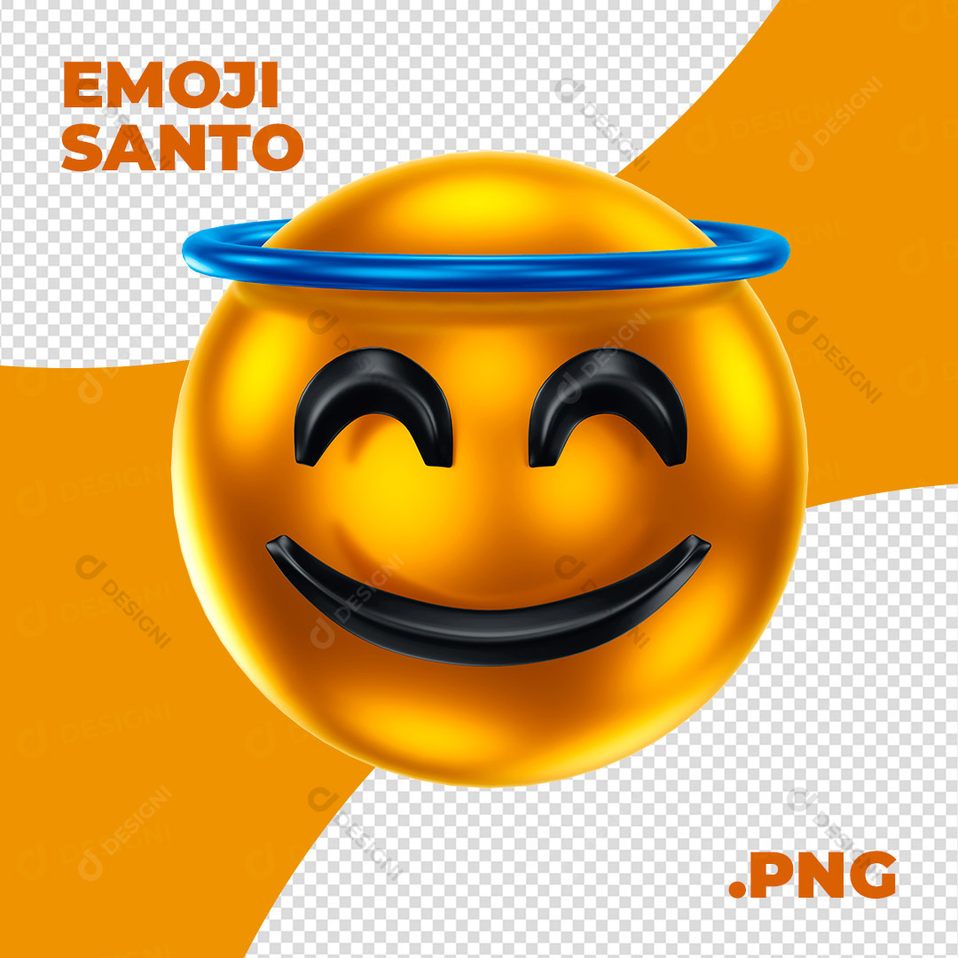 Emoji 3D Santo Redes Sociais Elemento Para Composição PNG Transparente