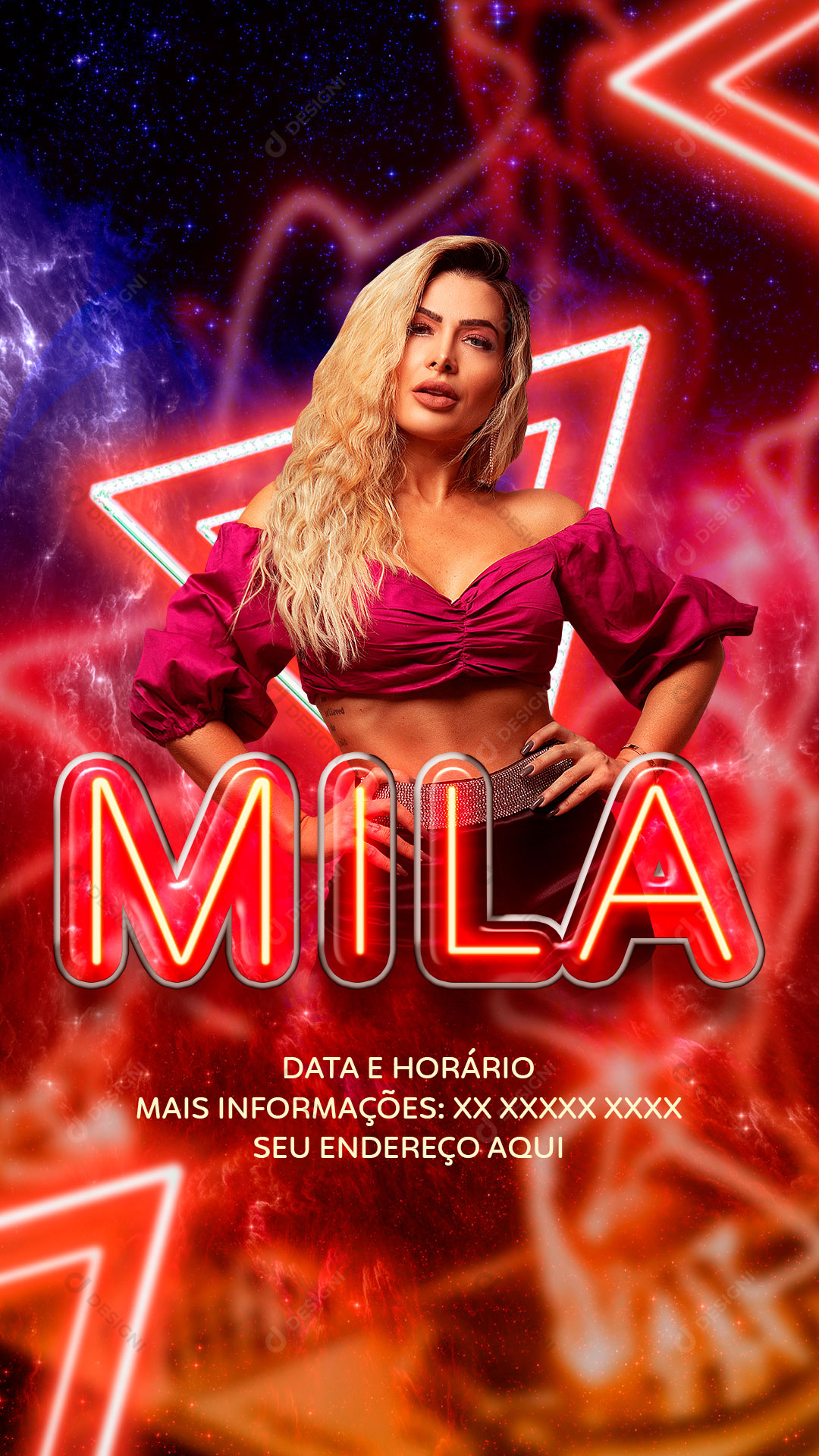 Story Flyer Show Evento Mila Social Media PSD Editável
