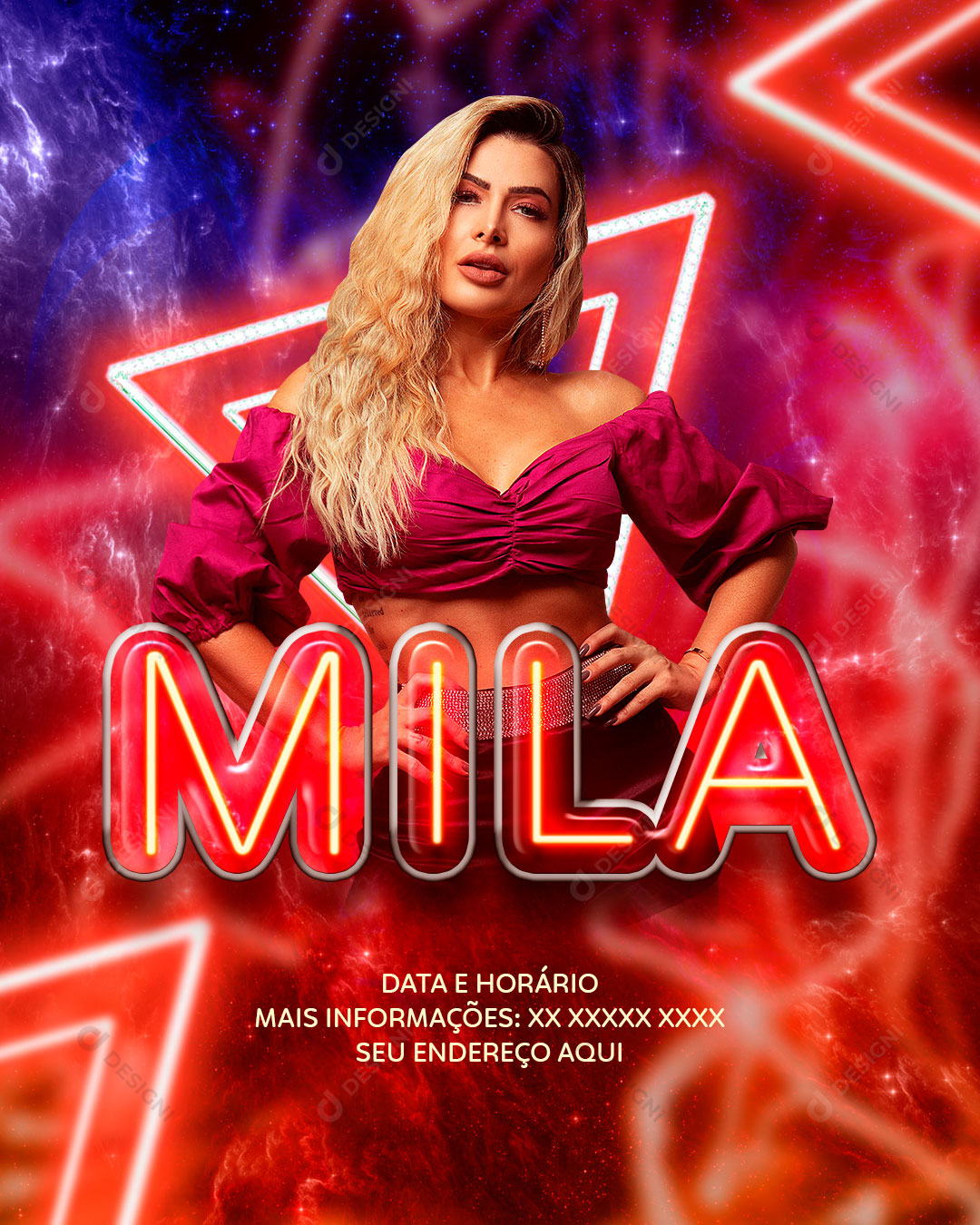 Flyer Show Evento Mila Social Media PSD Editável