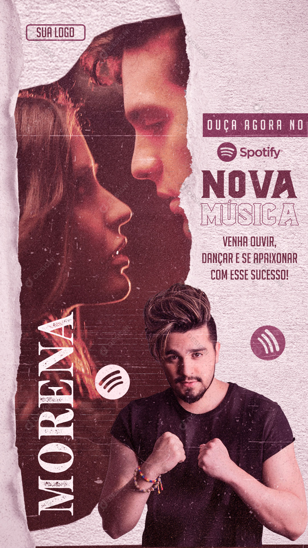 Story Flyer Show Evento Morena Artista Social Media PSD Editável