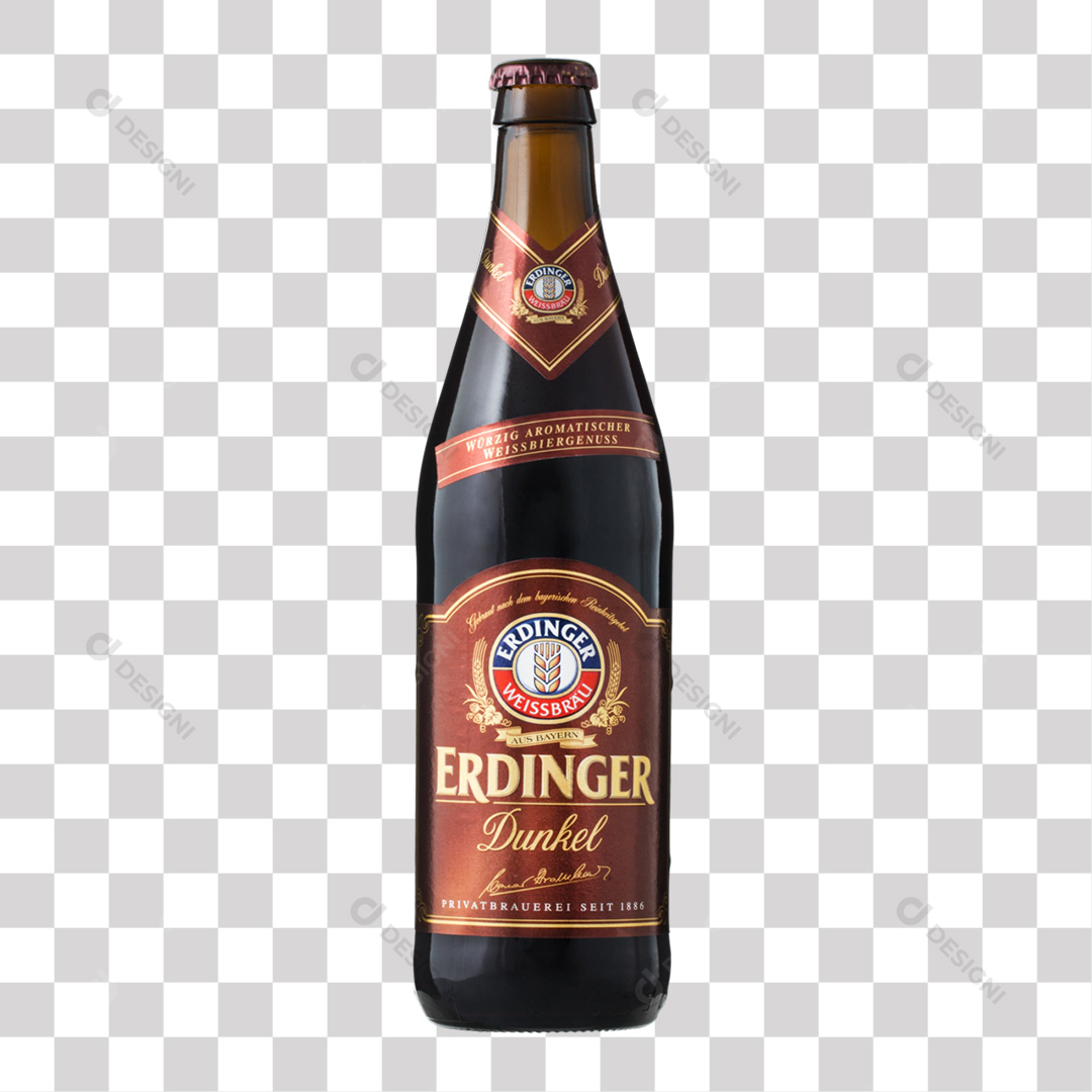 Cerveja Erdinger Dunkel PNG Transparente Sem Fundo