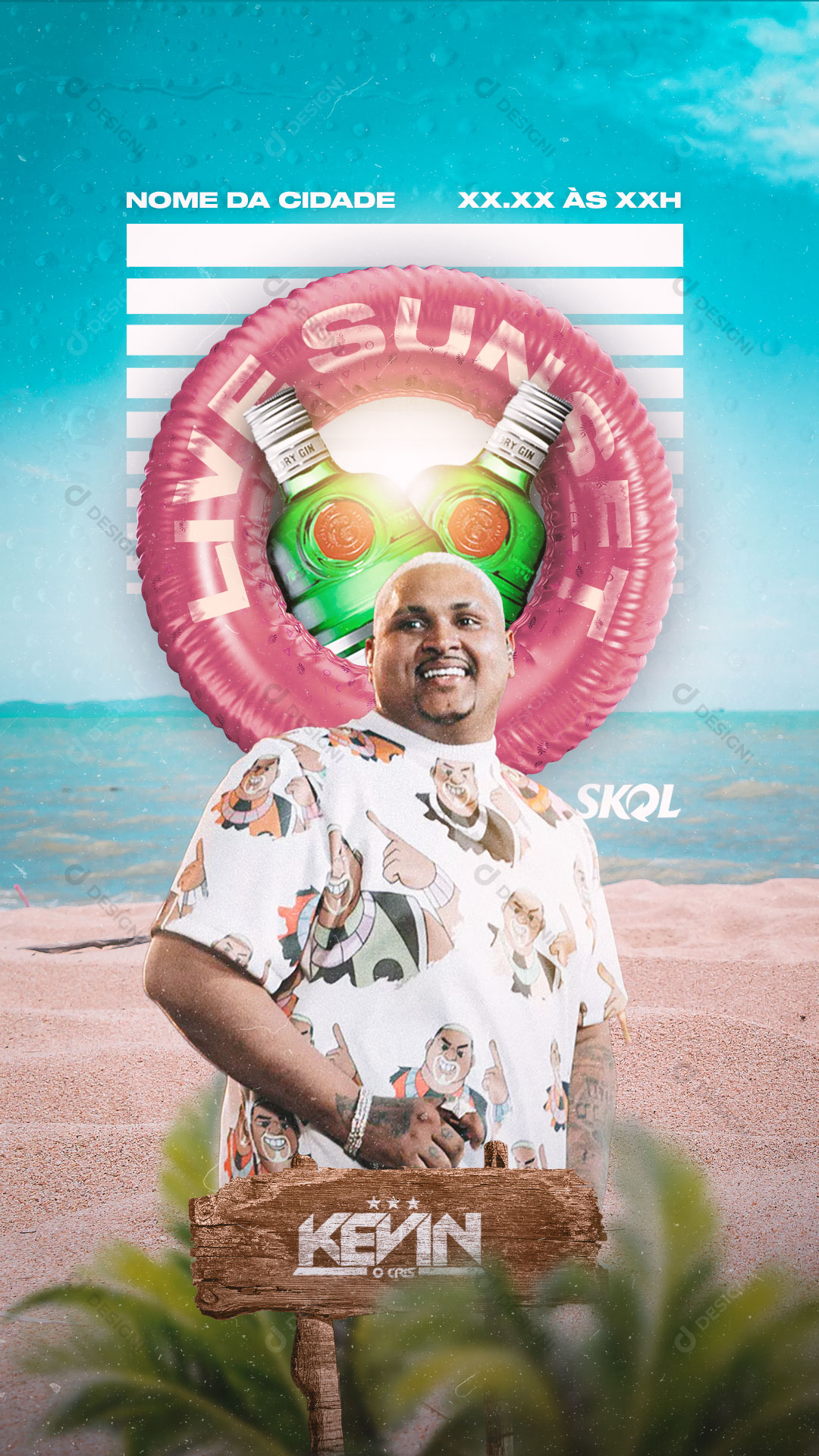 Story Flyer Show Evento Live Sunset Artista Social Media PSD Editável