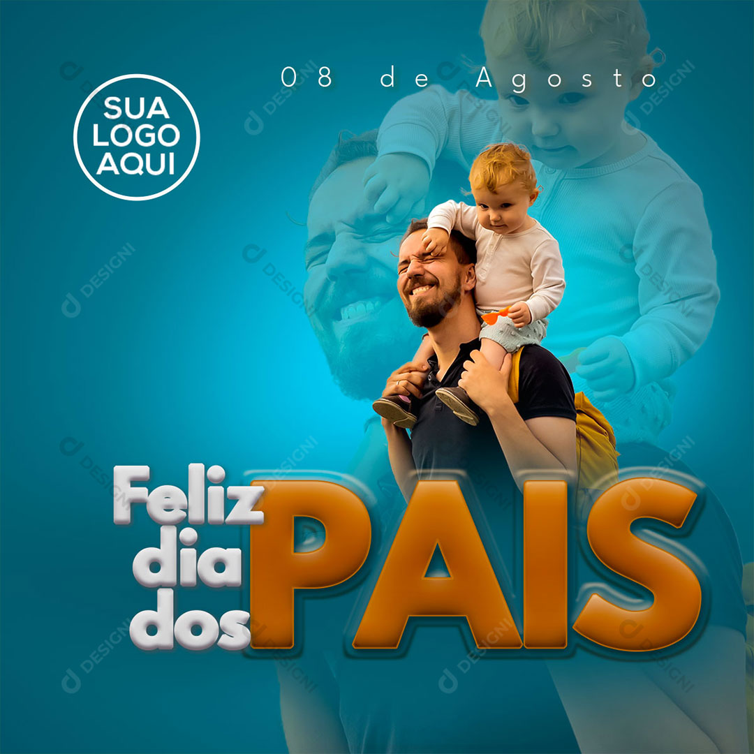 Feliz Dia dos Pais Social Media PSD Editável