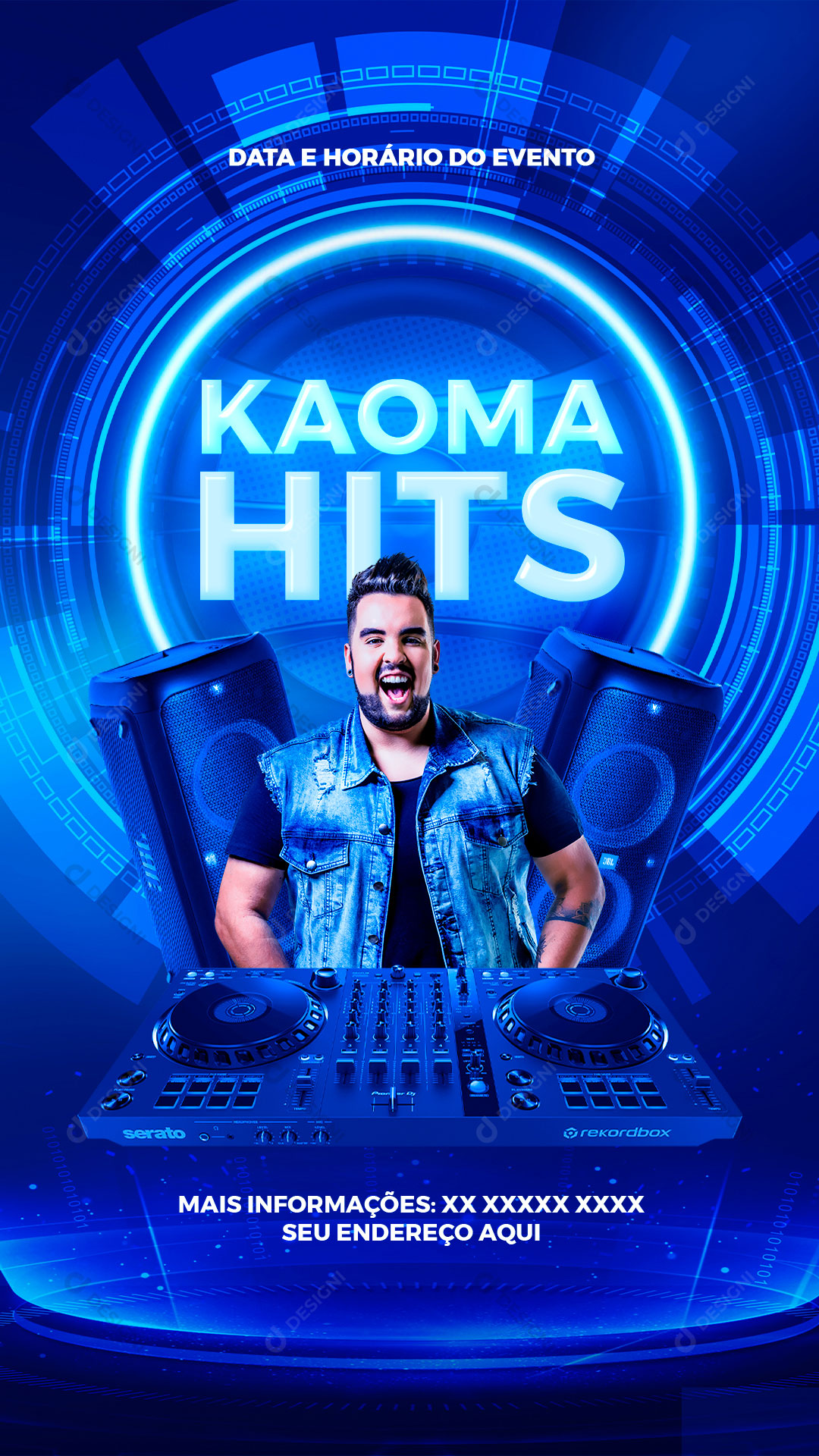 Story Flyer Show Evento Kaoma Hits Artista Social Media PSD Editável