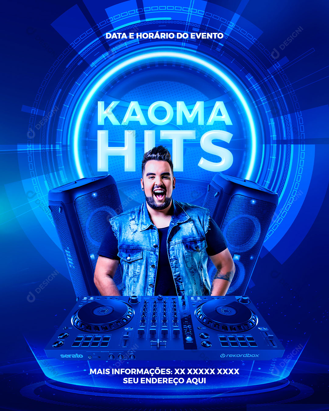 Flyer Show Evento Kaoma Hits Artista Social Media PSD Editável