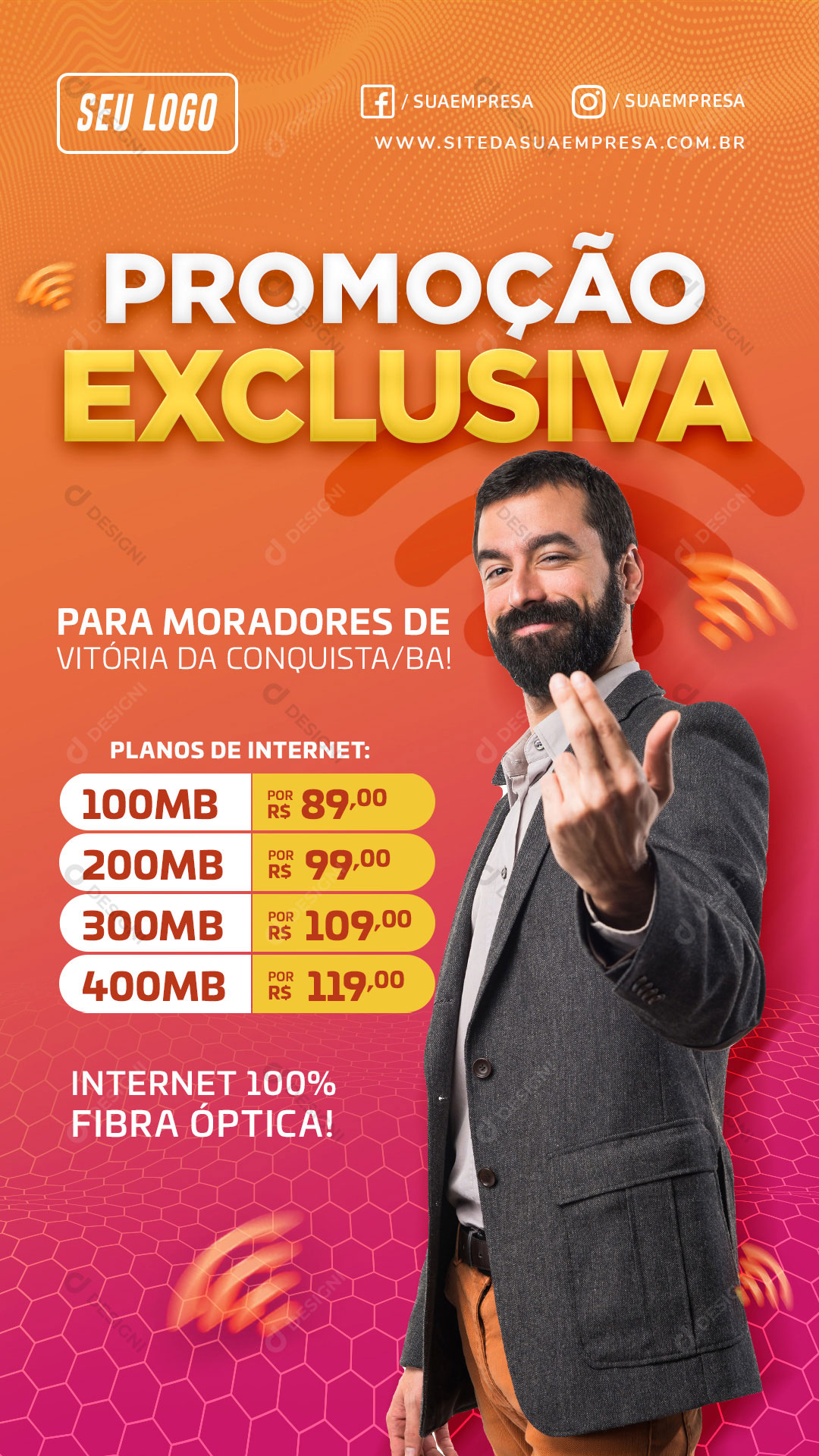 Story Internet Promoção Exclusiva Social Media PSD Editável