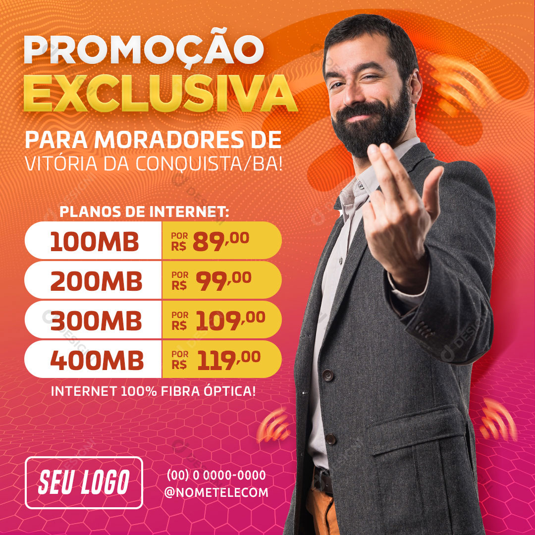 Internet Promoção Exclusiva Social Media PSD Editável