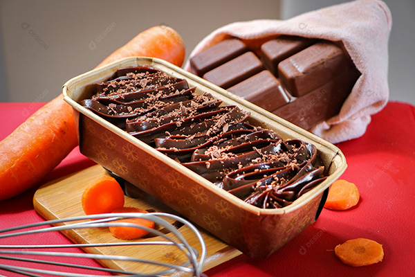 Bolo de Cenoura com Cobertura de Chocolate