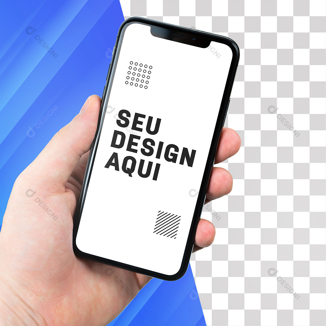 Mockup Mão Segurando Celular PSD