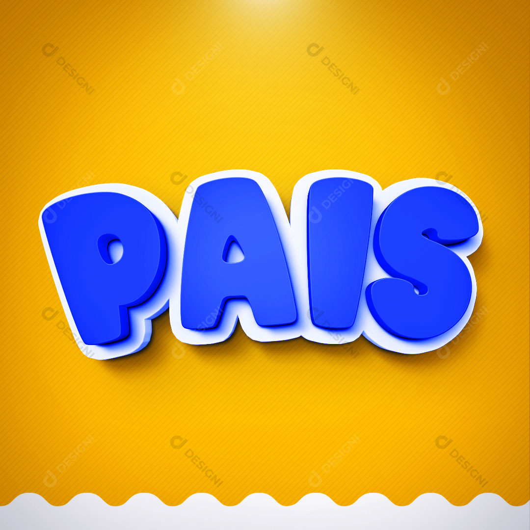 Pais Selo 3D Para Composição Texto Editável PSD