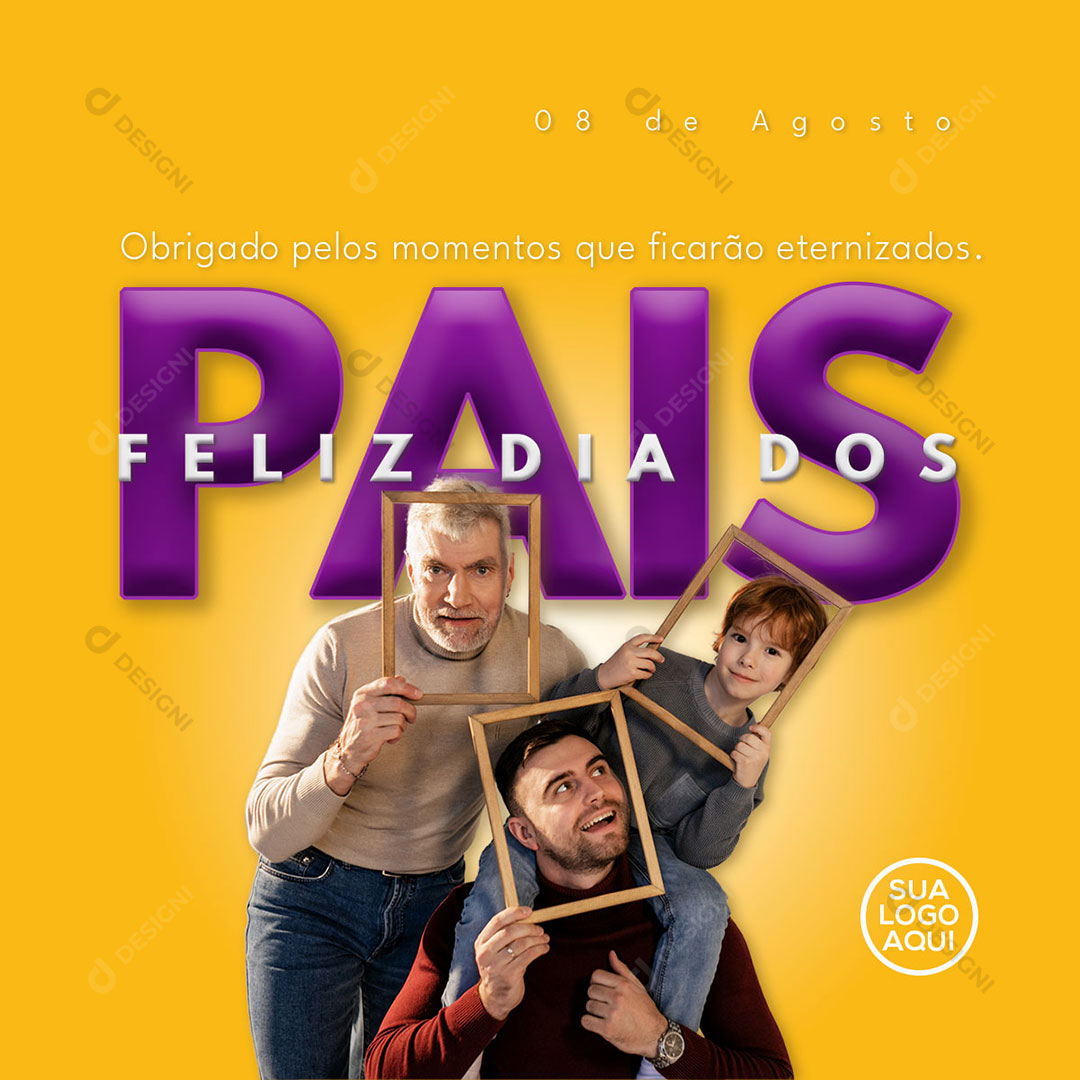 Feliz Dia dos Pais Social Media PSD Editável