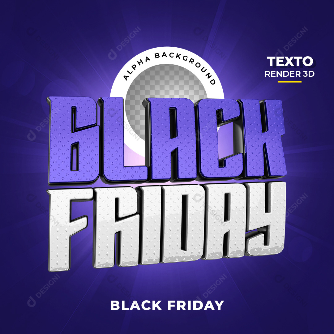 Texto 3D Black Friday PNG Transparente Sem Fundo