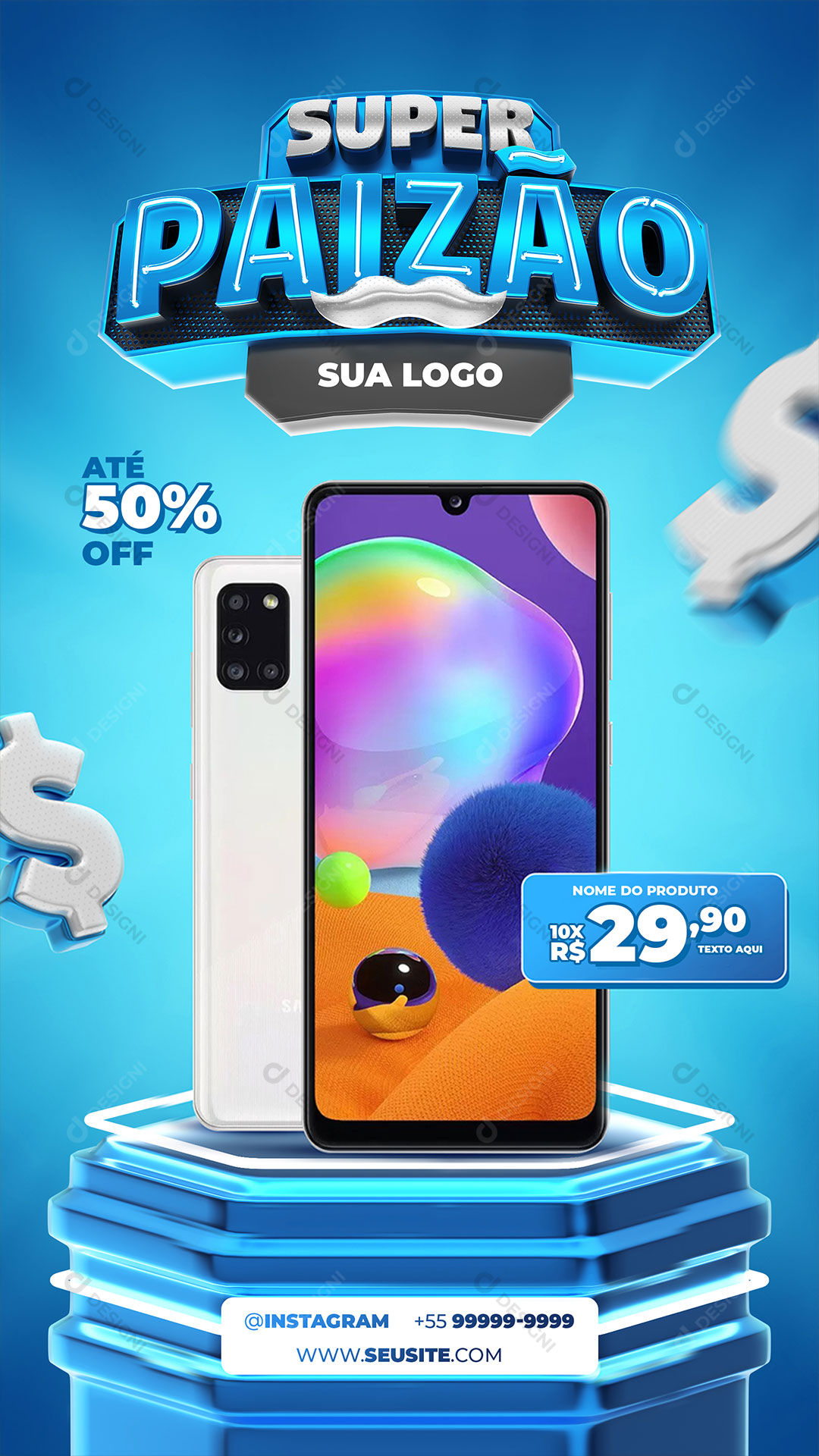 Story Loja Super Paizão Celular Produto Social Media PSD Editável