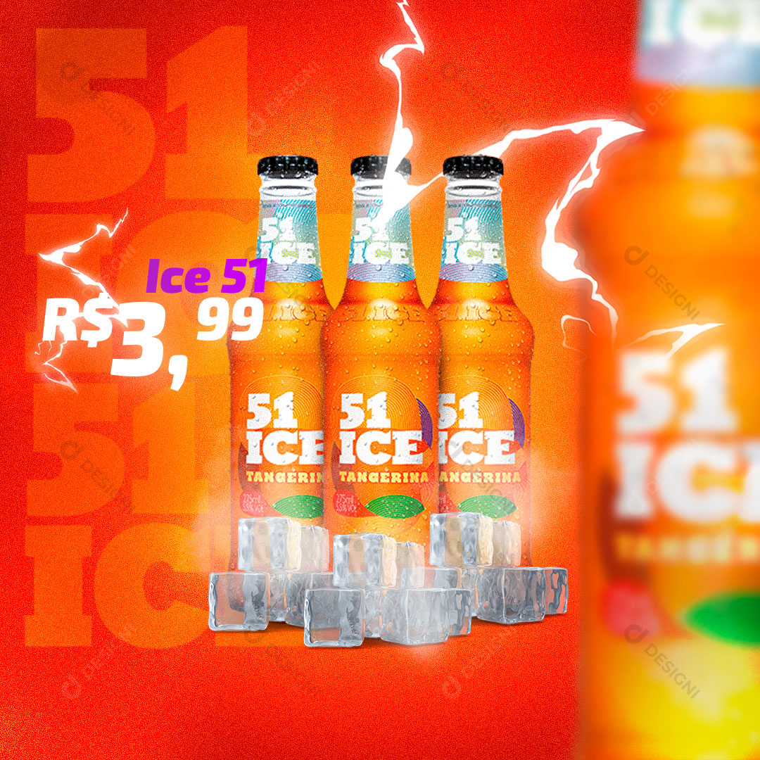 Distribuidora Bebida Ice 51 Social Media PSD Editável