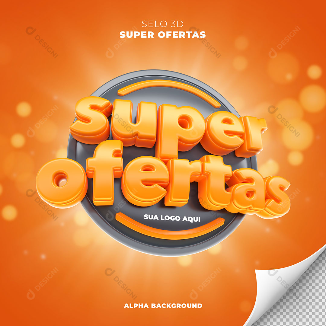 Super Ofertas Selo 3D Para Composição PSD Editável