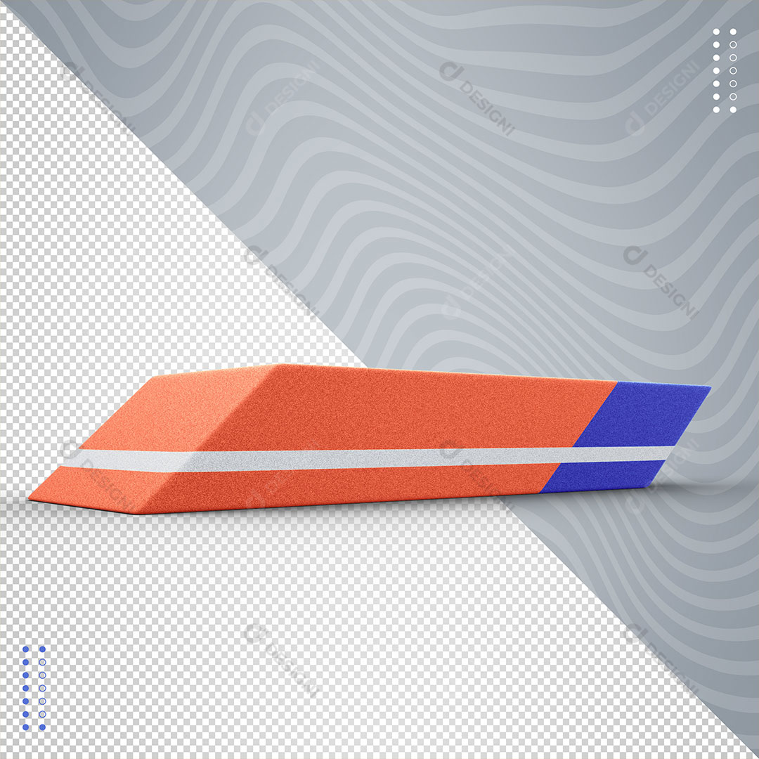 Borracha 3D Para Composiçao Volta às Aulas Escolas Faculdade PSD