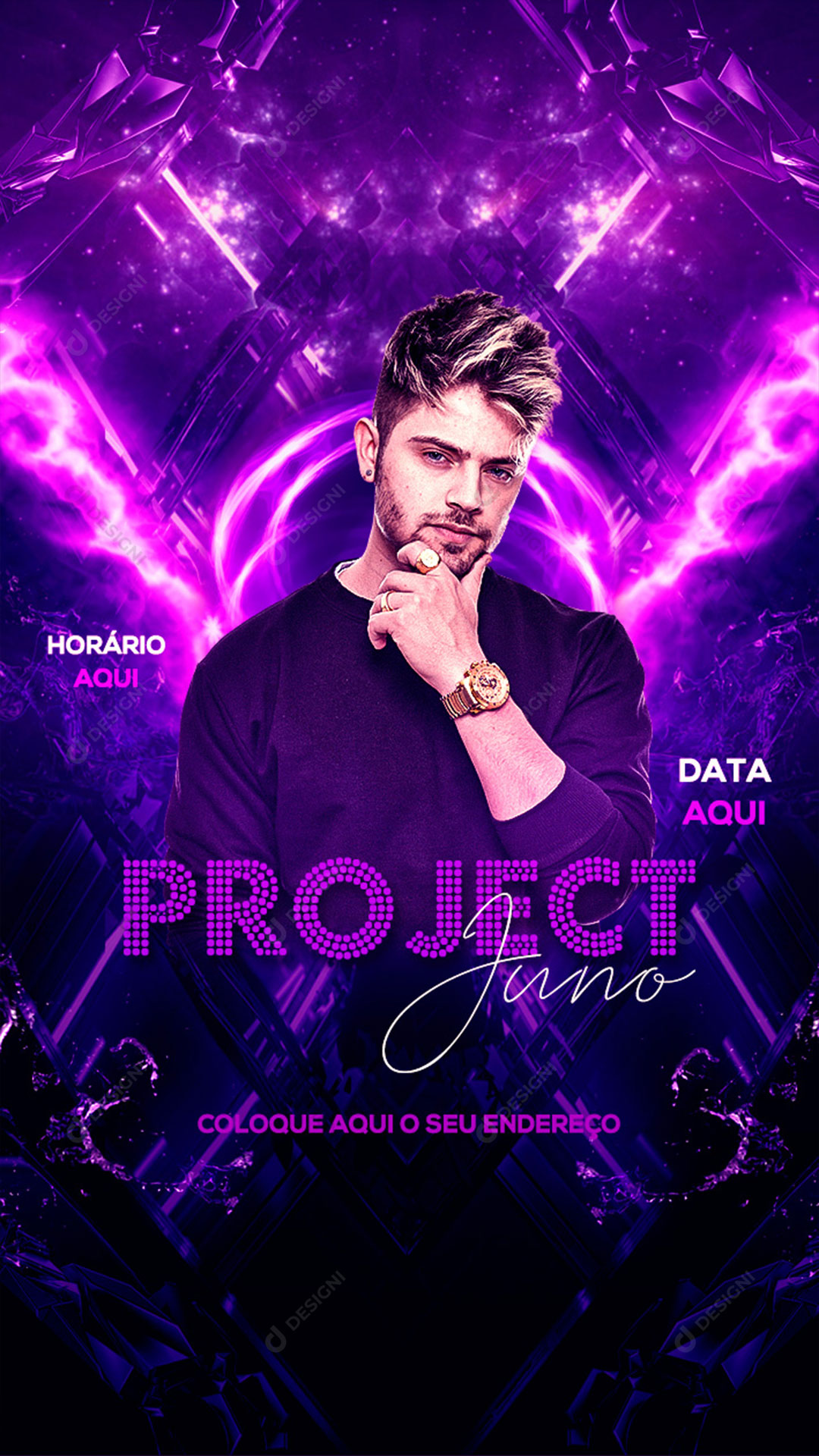 Story Flyer Show Evento Project Juno Artista Social Media PSD Editável