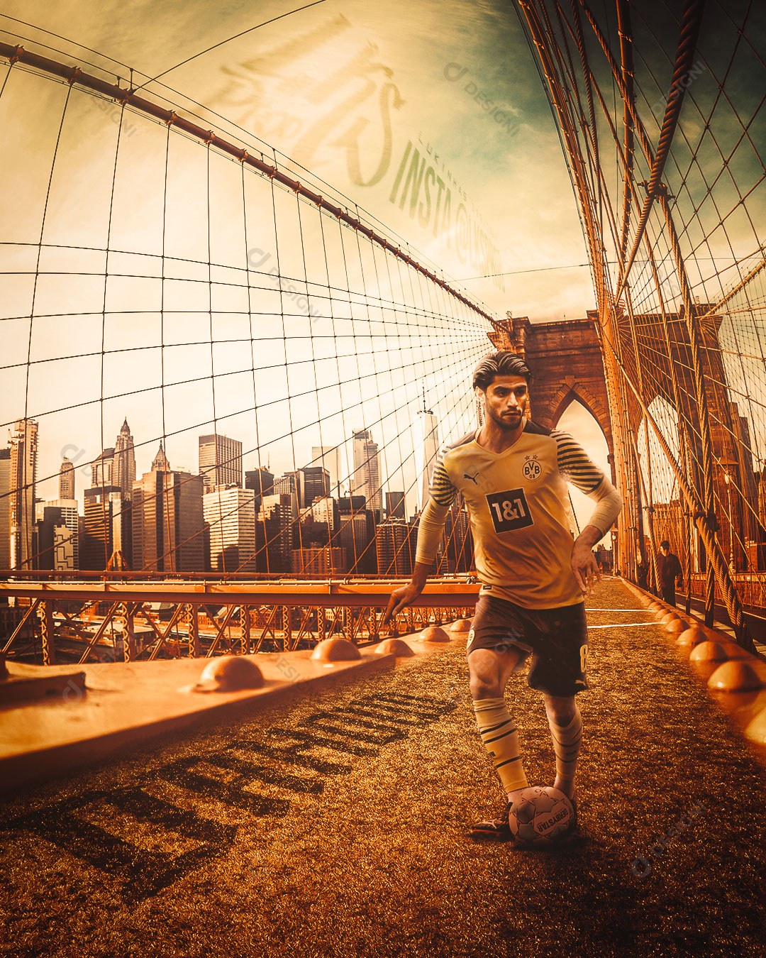 Flyer Jogador de Futebol Mahmoud Dahoud Social Media PSD Editável