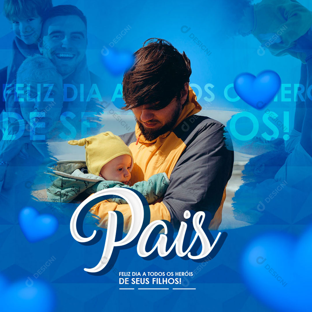 Feliz Dia dos Pais Social Media PSD Editável