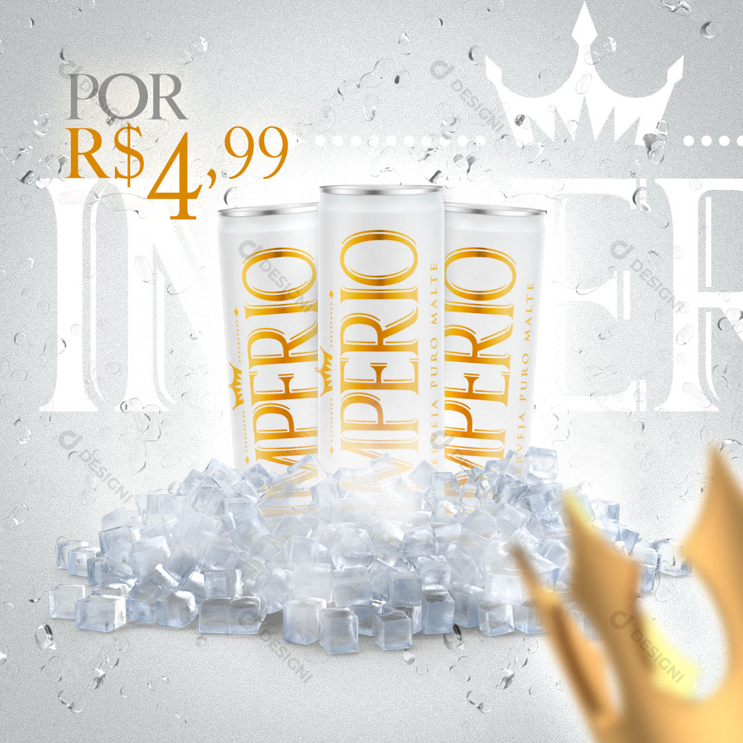 Distribuidora Bebida Cerveja Imperio Social Media PSD Editável