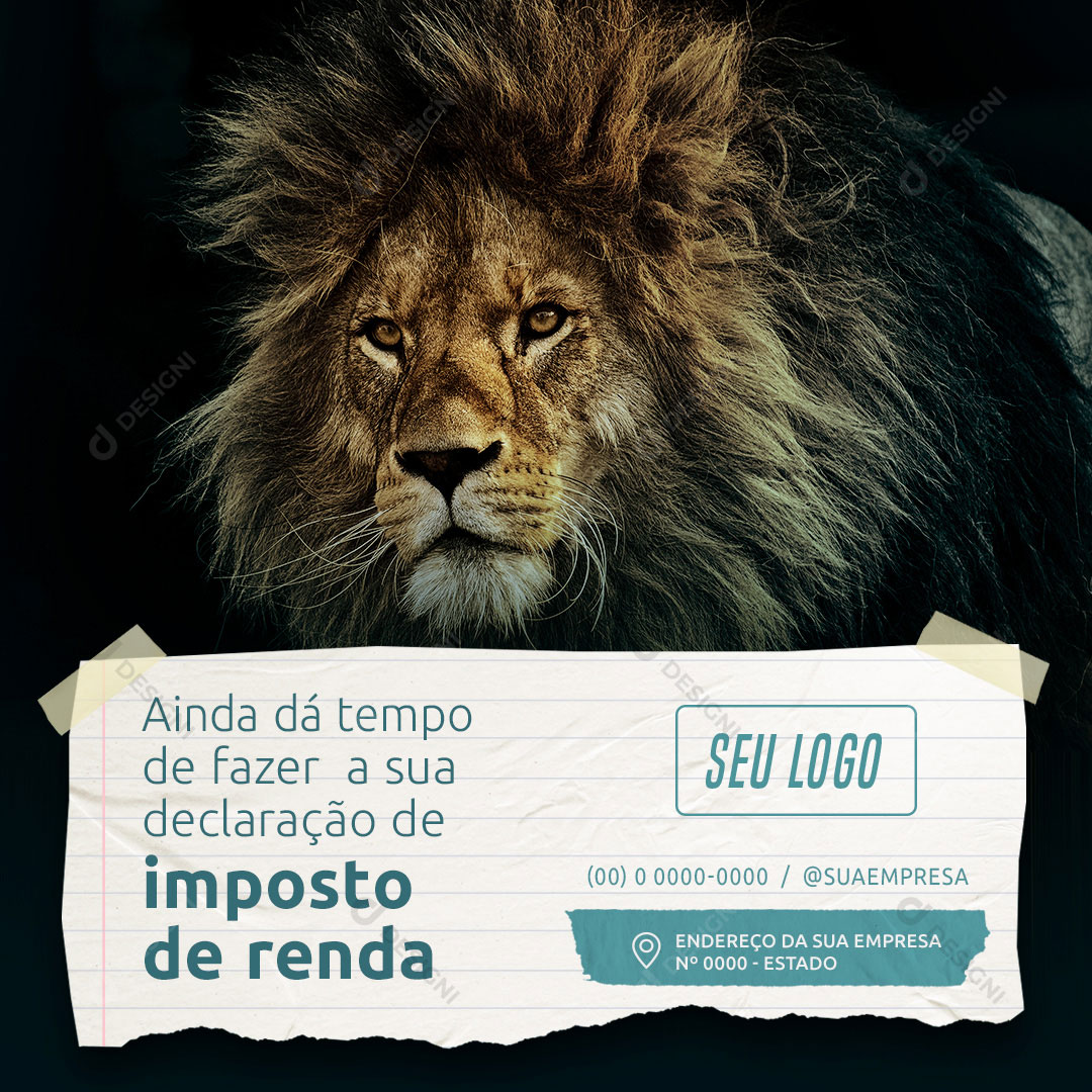 Ainda da Tempo Imposto de Renda Social Media PSD Editável