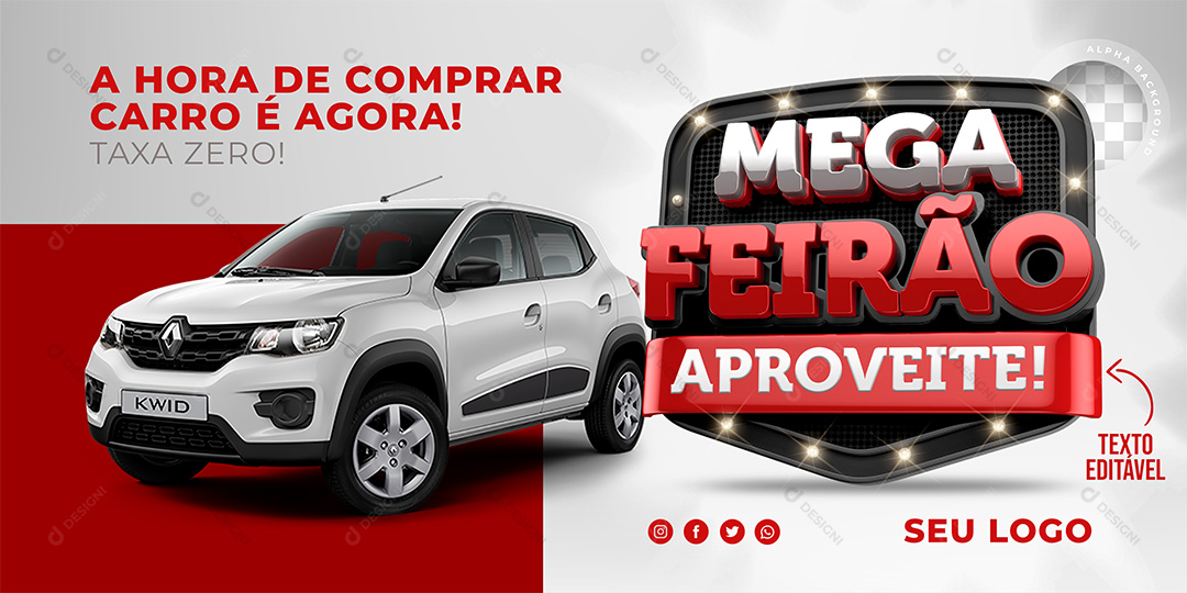 Mega Feirão de Carros PSD Social Media PSD Editável
