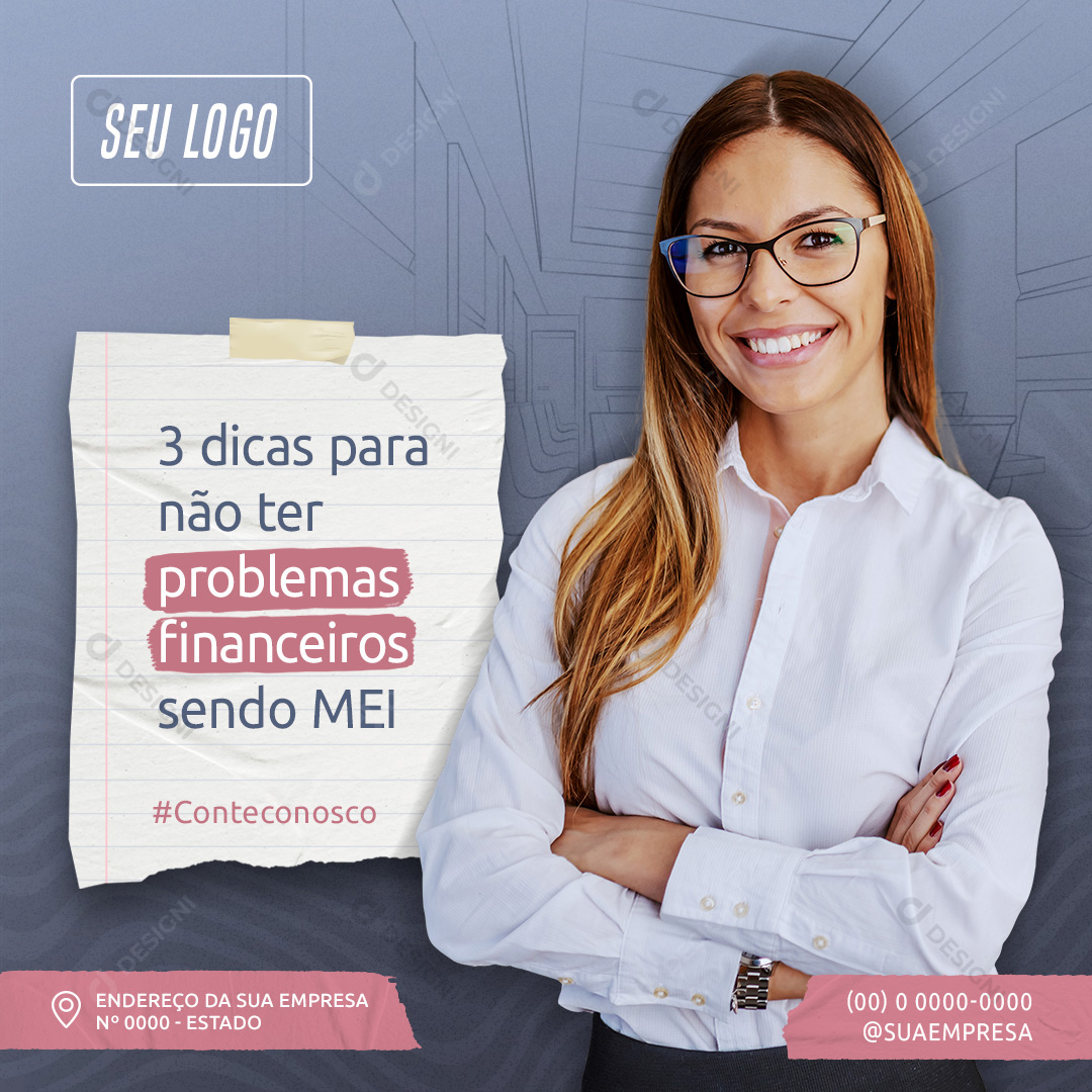 3 Dicas para Não Ter Problemas Sendo MEI Social Media PSD Editável