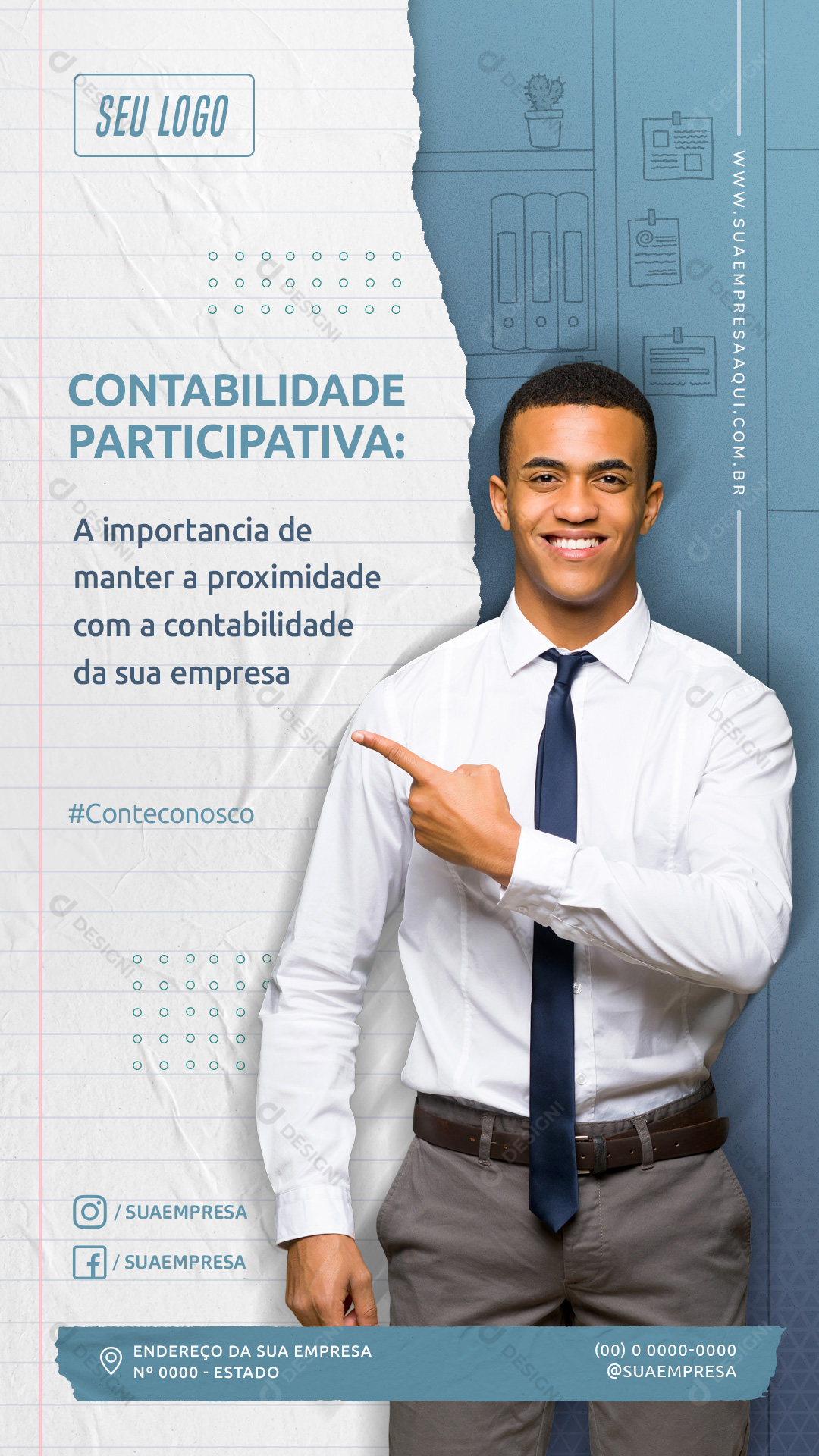 Contabilidade Participativa Stories Social Media PSD Editável