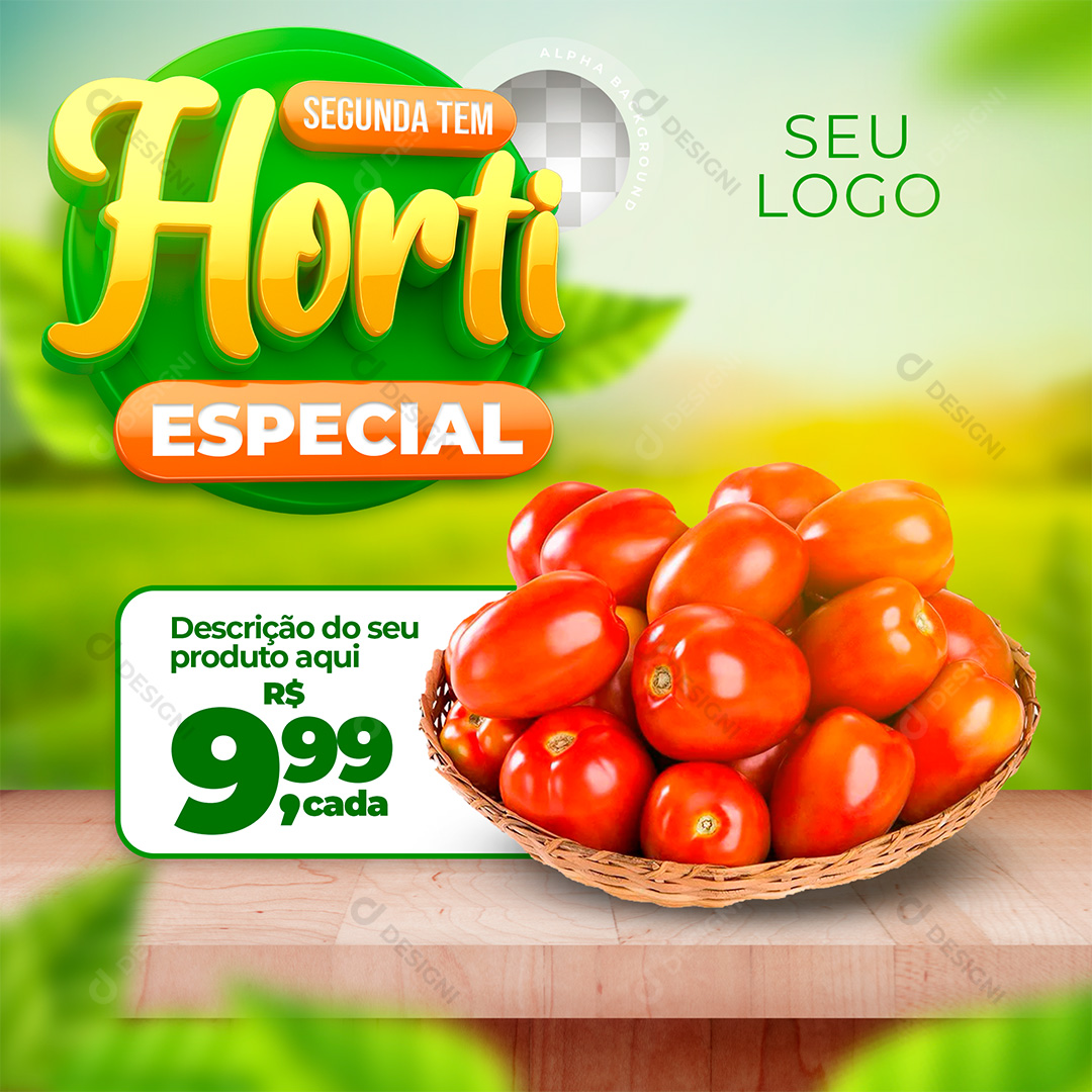 Hortifrúti Especial Social Media PSD Editável