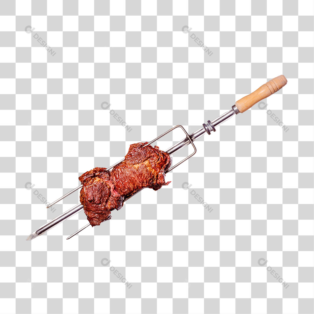 Ancho no Espeto Churrasco PNG Transparente